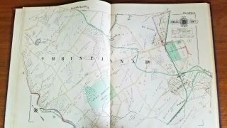 1893 GWM Baist Antique Large Atlas of Castle County Delaware 7