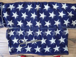c1900 ANTIQUE American Flag Dress & Hat Parade BUNTING Patriotic Americana USA 6