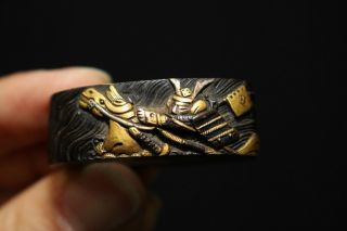 (IM - 96) SOUTEN design Fuchi,  Kashira set ”MUSHA design 