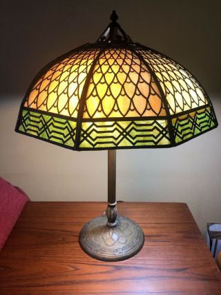 Vintage Gorgeous Handel Table Lamp Mission Arts And Crafts