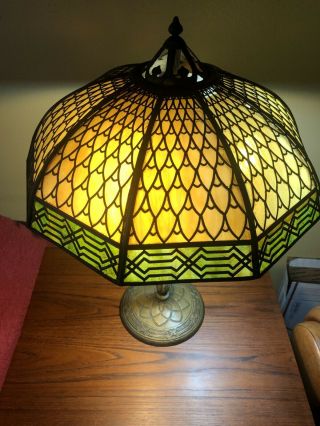 Vintage Gorgeous Handel Table lamp Mission Arts And Crafts 3