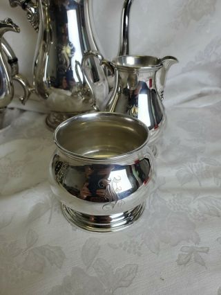 International Kenilworth Sterling Silver 5 Piece Tea Set.  2360 Grams.  Mono F 4