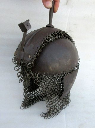 Vintage Old Hand Crafted Iron Mughal Persian Islamic Kulah Khud Jali Cut Helmet 2