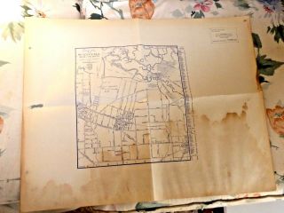 Vintage Parcel Map Thomas Bros Healdsburg Sunnyvale Ca C1930