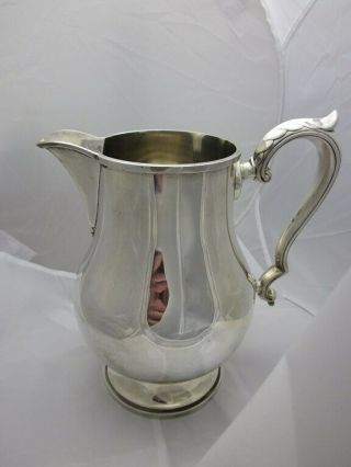 Early Georgian Pattern Sterling Silver,  Large Pitcher By Fisher.  Gift Quality