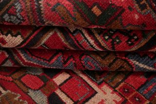 Vintage 6x9 Geometric Heriz Serapi Persian Area Rug Oriental Wool RED BLUE PINK 7