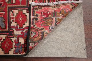 Vintage 6x9 Geometric Heriz Serapi Persian Area Rug Oriental Wool RED BLUE PINK 8