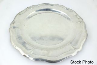 Maciel Sterling Silver Dinner Plate W/ Scalloped Edges
