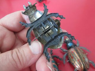 4 Antique GERMAN TIN PENNY TOYS - ARTICULATED BEETLES - BUGS - 10 of 17 listed 6