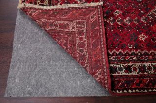 Vintage Geometric Tribal Qashqai Persian Oriental Area Rug Hand - Knotted RED 7x10 12