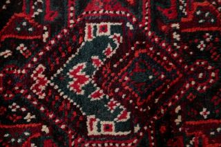 Vintage Geometric Tribal Qashqai Persian Oriental Area Rug Hand - Knotted RED 7x10 8