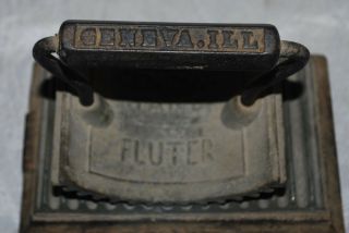Geneva Hand Fluter Primitive Clothing Pleat Crimp Sad Iron Tool Pat ' d 1866 3