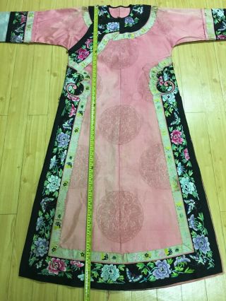 Antique Vintage Chinese hand embroidered mandarin robe dress embroidery china 6