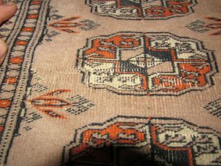 ANTIQUE/VINTAGE PERSIAN RUG RUNNER ORANGE,  BLACK,  TAUPE 3