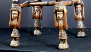 African Tchokwe Chair with Figures,  Angola from Estate Tm Hunt Andy Warhol 4