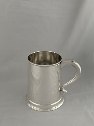 Large Solid Silver PINT Tankard Beer Mug 1970 Sheffield Sterling Silver 3