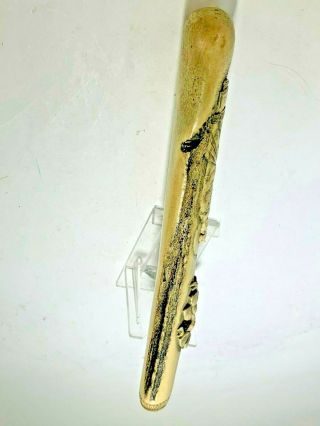 Antique Rare Japanese 19th Century Carved Stag Antler Kiserazutsu Pipe Holder 10