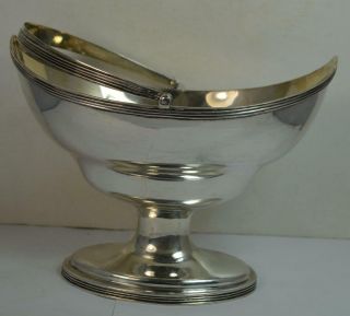 1796 Georgian Solid Silver Plain Meat Dish Bowl with Handle Batman 10