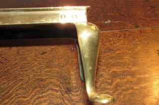 Antique Irish Arts & Crafts brass Trivot Celtic Revival pant/fire stand c1900 8