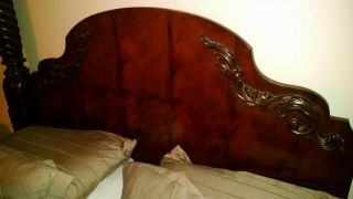 victorian bed frame,  mahogany queen size 2