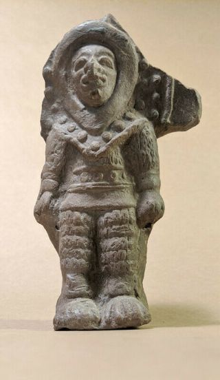Pre Columbian - Ancient Alien - Spaceman - Ballplayer Stone Statue.  Colombia