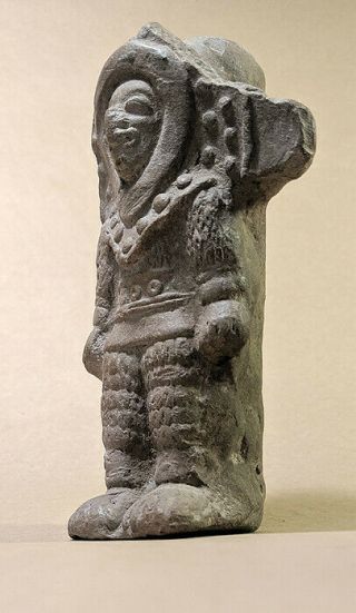 Pre columbian - Ancient Alien - Spaceman - Ballplayer stone statue.  Colombia 2