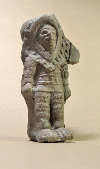 Pre columbian - Ancient Alien - Spaceman - Ballplayer stone statue.  Colombia 4