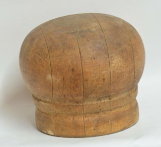 Wooden Hat Block - Block Mold Form Millinery Hatter Hat Making Tool - 21 1/2