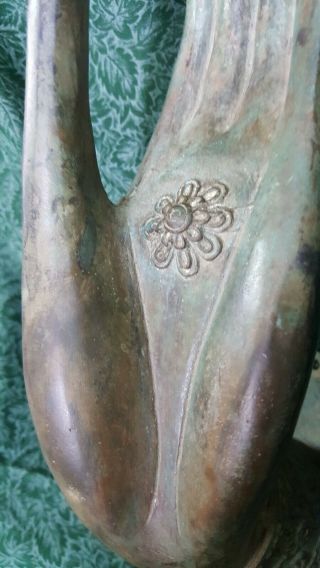 Rare Early Victorian Bronze Woman ' s Hand Pull Door Handle architectural 2