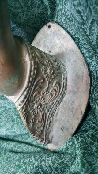 Rare Early Victorian Bronze Woman ' s Hand Pull Door Handle architectural 4