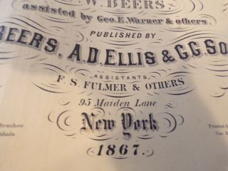 BEERS 1867 ATLAS YORK & Vicinity Fairfield County Ct Maps Complete Drawings 6