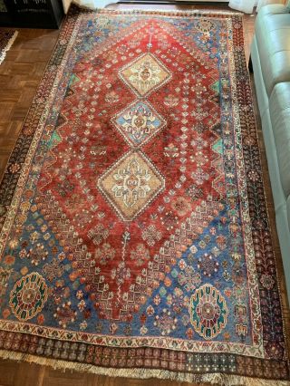 Gorgeous Tribal Hand Knotted Wool Rug - Qashqaii 5 X 8.  9 Ft 8