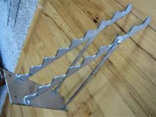 5 Iron Industrial Holder Display Racks Vintage Primitive Tool Bracket Hanger Old 5