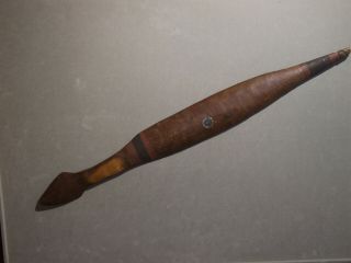 ABORIGINAL WOOMERA - Spear Thrower - Old Queensland Museum Piece 2