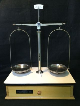 Vintage Collectible Balance Scale Made In West Germany With Drawer & Weight Set