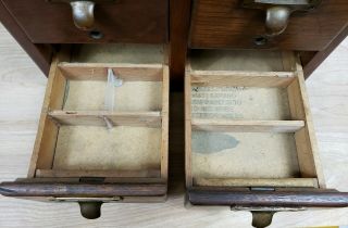 Antique Remington Rand Oak File Cabinet 11