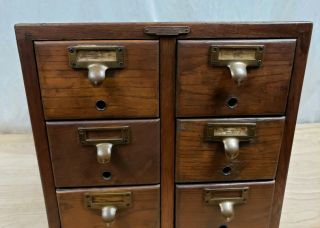 Antique Remington Rand Oak File Cabinet 2