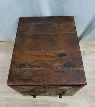 Antique Remington Rand Oak File Cabinet 7