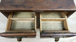 Antique Remington Rand Oak File Cabinet 9
