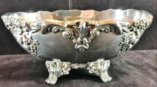 Reed & Barton King Francis Silverplate Holloware Oval Footed Centerpiece 1684
