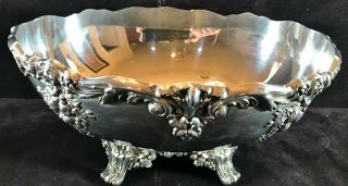 Reed & Barton King Francis Silverplate Holloware Oval Footed Centerpiece 1684 3