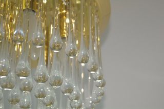 Large Flush Mount Chandelier by J.  T.  KALMAR - Austria,  with 90 Glass Drops 10