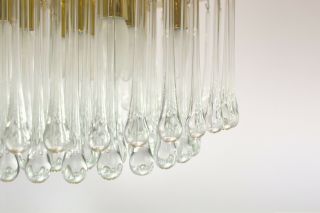 Large Flush Mount Chandelier by J.  T.  KALMAR - Austria,  with 90 Glass Drops 9