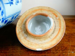 Antique Chinese Porcelain Temple Jar Vase Blue and White 19th Century Large 34cm 11