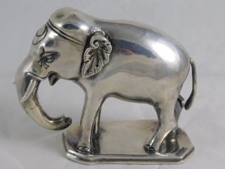Fine Antique Indian Silver Elephant Mughal Mid 19th Century