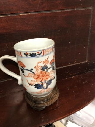 Antique Chinese Export Kangxi Imari Cup Early 18th Century Old Label Near
