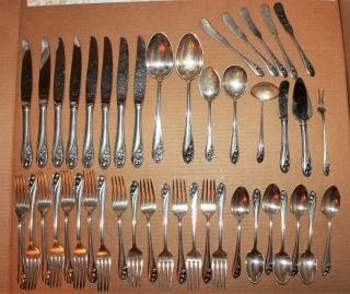 Vintage 1950 Gorham Lily Of The Valley 44 Piece Sterling Silver Flatware Set