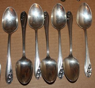 Vintage 1950 Gorham LILY OF THE VALLEY 44 Piece Sterling Silver Flatware Set 4