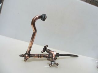 Vintage Copper Kitchen Sink Mixer Swan Neck Tap Retro Taps Old Copper Finish 5