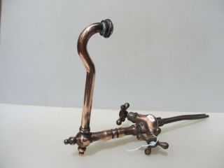 Vintage Copper Kitchen Sink Mixer Swan Neck Tap Retro Taps Old Copper Finish 7